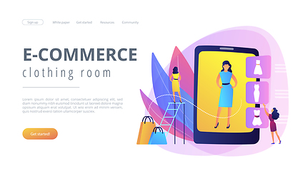 Image showing Virtual fitting room concept landing page.