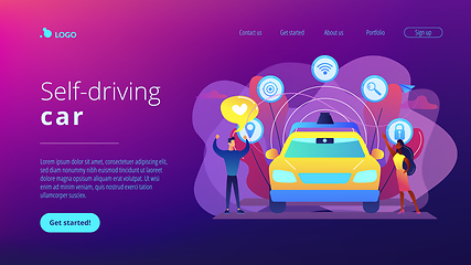 Image showing Autonomous driving concept landing page.