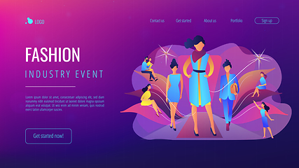 Image showing Fashion week concept landing page.