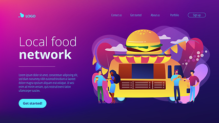 Image showing Food festival concept landing page.