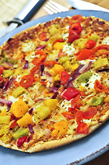 Image showing Vegetarian pizza