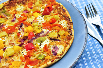 Image showing Vegetarian pizza