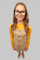 Image showing smiling teenage student girl in glasses