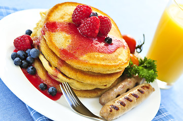 Image showing Pancakes breakfast