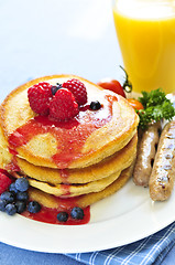 Image showing Pancakes breakfast