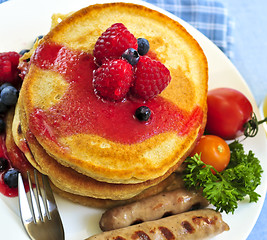 Image showing Pancakes breakfast