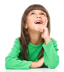 Image showing Portrait of a cheerful little girl