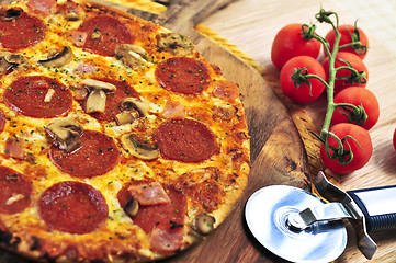 Image showing Pepperoni pizza