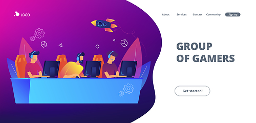 Image showing E-sport team concept landing page.