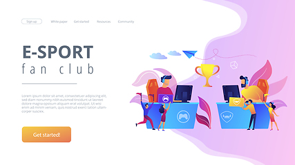 Image showing E-sport fans concept landing page.