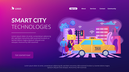 Image showing Intelligent transportation system concept landing page.