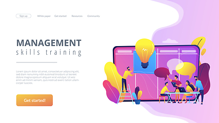 Image showing Managers workshop concept landing page.