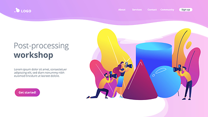 Image showing Photography workshop concept landing page.