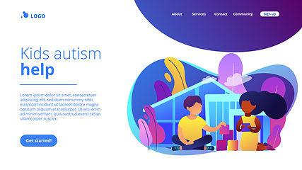 Image showing Autism center concept landing page.