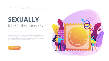 Image showing Sexually transmitted diseases concept landing page.