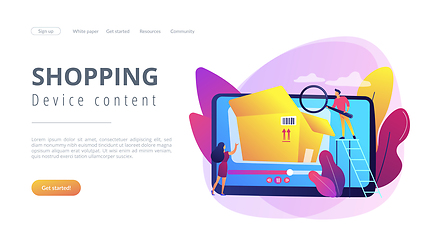 Image showing Unboxing video concept landing page.