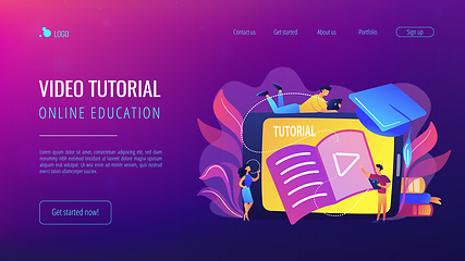 Image showing Video tutorial concept landing page.