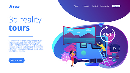 Image showing Virtual tour concept landing page.