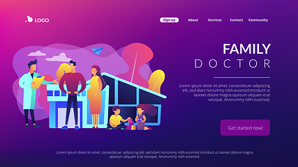 Image showing Family doctor concept landing page.