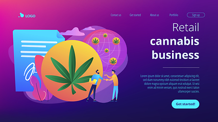 Image showing Distribution of hemp products concept landing page.