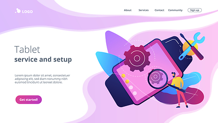 Image showing Mobile device repair concept landing page.