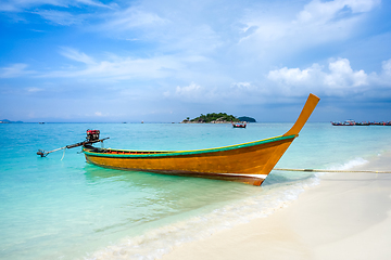 Image showing Long tail boat in Koh Lipe, Thailand