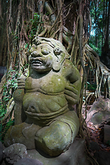 Image showing Statue in the Monkey Forest, Ubud, Bali, Indonesia