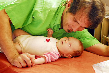 Image showing Baby and father