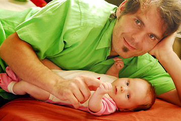 Image showing Baby and father