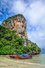 Image showing Railay beach in Krabi, Thailand