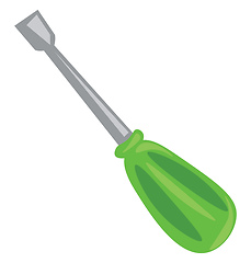 Image showing A handheld screwdriver vector or color illustration