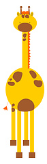 Image showing Yellow Giraffe vector color illustration.