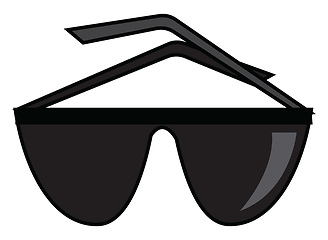 Image showing A black glasses, vector color illustration.