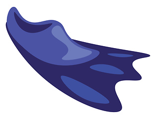 Image showing A blue fin scarf vector or color illustration
