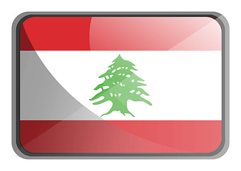 Image showing Vector illustration of Lebanon flag on white background.