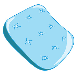 Image showing A blue mattress vector or color illustration