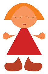 Image showing A doll with short hair vector or color illustration