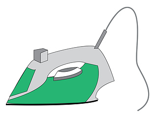 Image showing A household electronic steam iron machine to press the clothes v