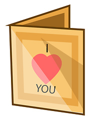 Image showing  I Love You, vector color illustration.