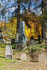 Image showing forgotten and unkempt Jewish cemetery