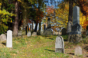 Image showing forgotten and unkempt Jewish cemetery