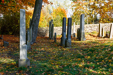 Image showing forgotten and unkempt Jewish cemetery