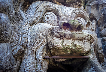 Image showing Goa Gajah elephant cave entrance, Ubud, Bali, Indonesia