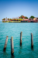 Image showing Temple in George Town Chew jetty, Penang, Malaysia