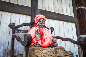 Image showing Binzuru statue in Daibutsu-den Todai-ji temple, Nara, Japan