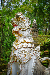 Image showing White statue in Wat Palad temple, Chiang Mai, Thailand