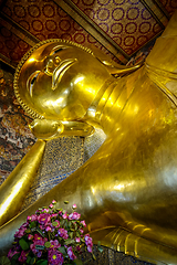 Image showing Reclining Buddha in Wat Pho, Bangkok, Thailand