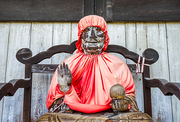 Image showing Binzuru statue in Daibutsu-den Todai-ji temple, Nara, Japan