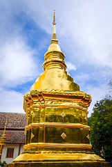 Image showing Wat Phra Singh golden stupa, Chiang Mai, Thailand