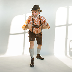 Image showing Portrait of Oktoberfest man, wearing the traditional Bavarian clothes